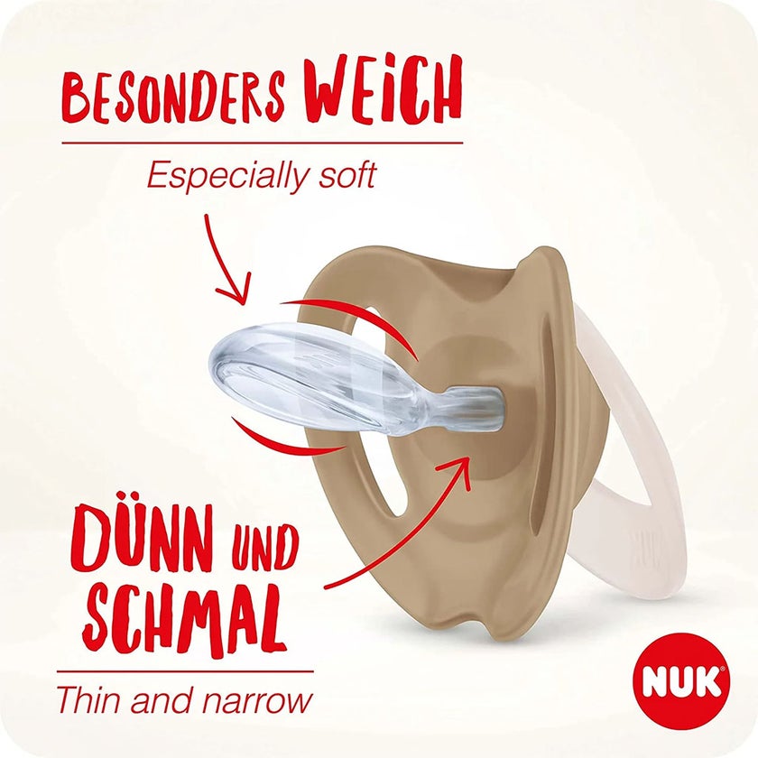 NUK Star Day & Night Silicone Soothers For 0-6 Months Baby, Assorted Pack of 2's