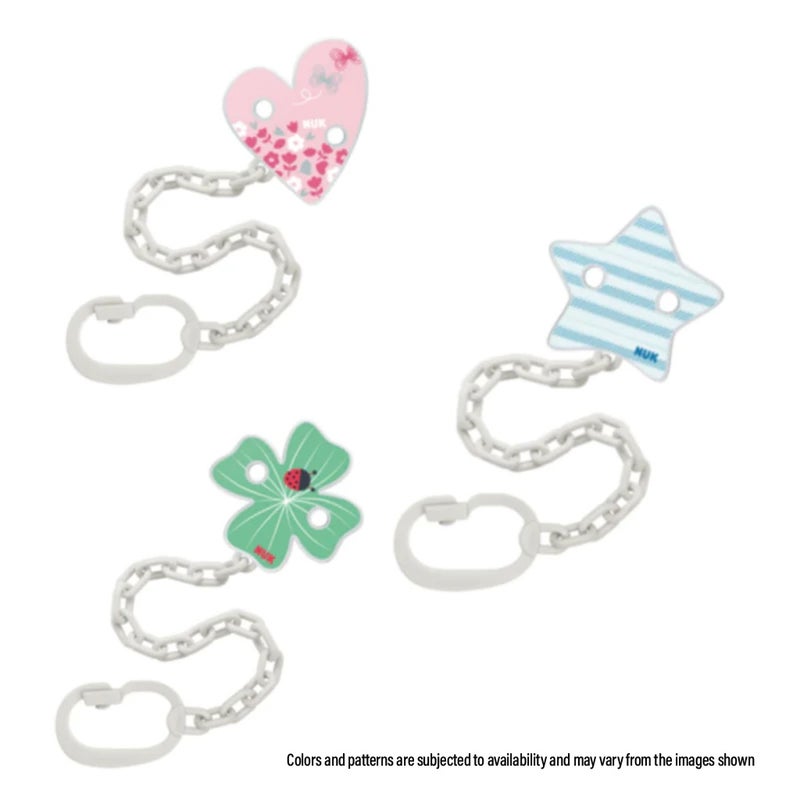 Nuk Soother Chain With Clip For Baby, Assorted Pack of 1's