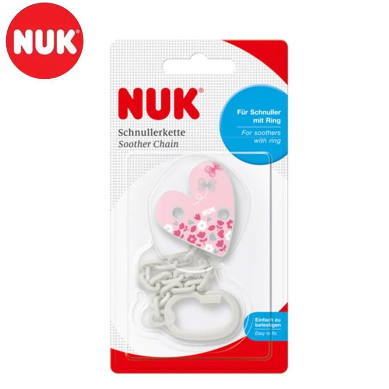 Nuk Soother Chain With Clip For Baby, Assorted Pack of 1's