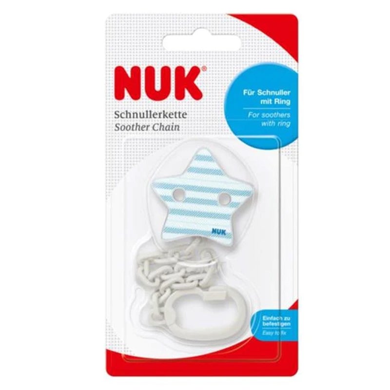 Nuk Soother Chain With Clip For Baby, Assorted Pack of 1's