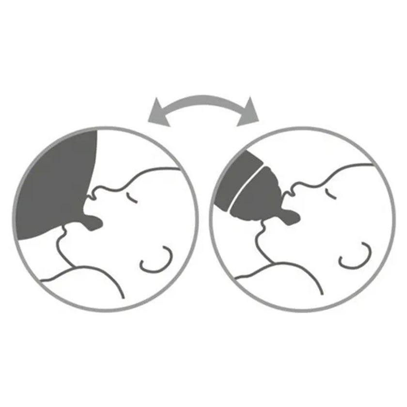 Nuk First Choice+ Baby Feeding Bottle Teat, Anti-Colic Silicone Teat For 0-6 Months Baby