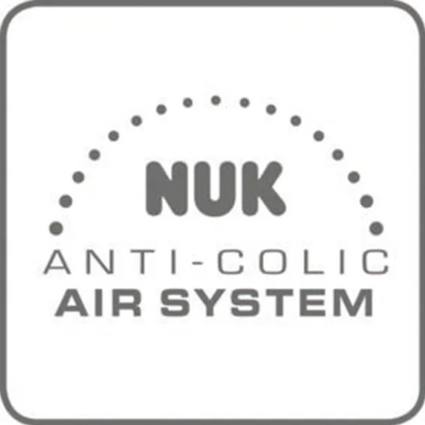 Nuk First Choice+ Baby Feeding Bottle Teat, Anti-Colic Silicone Teat For 0-6 Months Baby