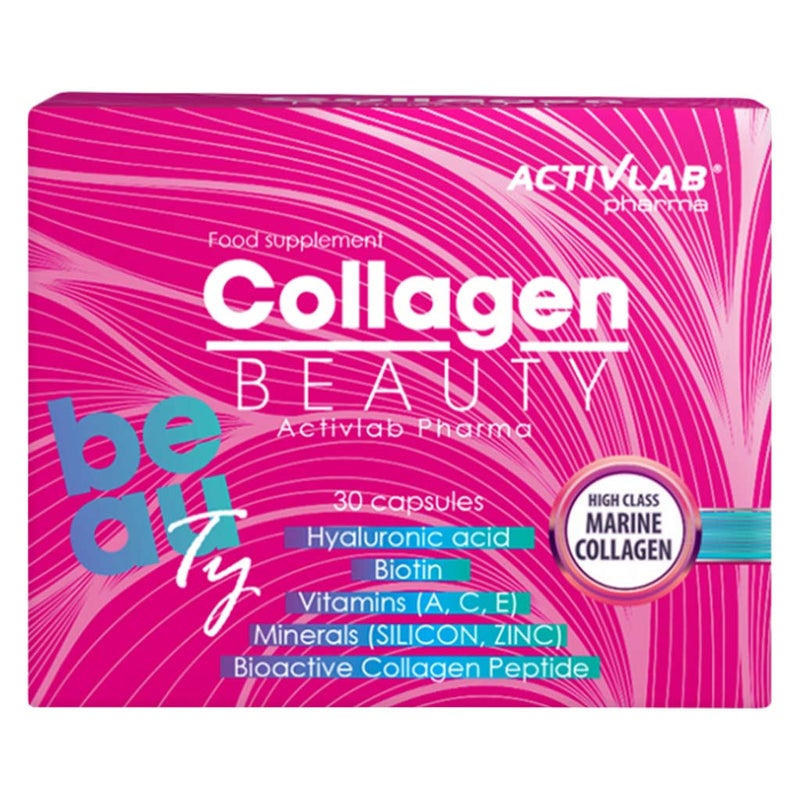 Activlab Pharma Collagen Beauty Capsules With Hyaluronic acid, Biotin, Vitamin & Minerals For Aging Skin, Pack of 30's