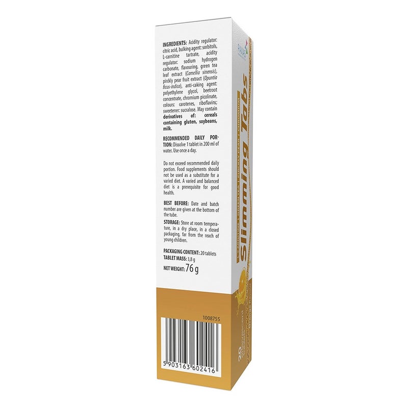 Paxas Slimming Effervescent Tablets With L-carnitine & Green Tea Extract For Weight Maintenance and Weight Control, Pack of 20's