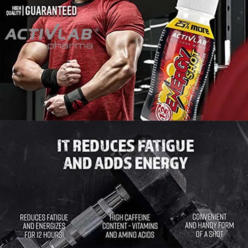 Activlab Pharma Energy Shot With Caffeine, Vitamins & Amino Acids 100ml, Pack of 12's
