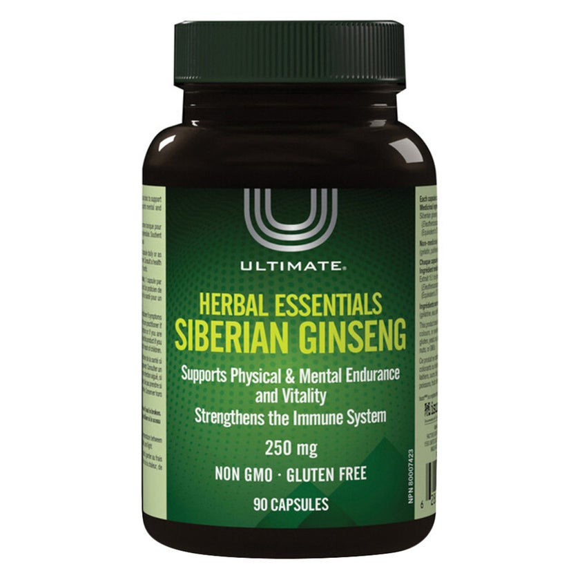 Ultimate Herbal Essentials Siberian Ginseng Capsules 250mg, Pack of 90’s