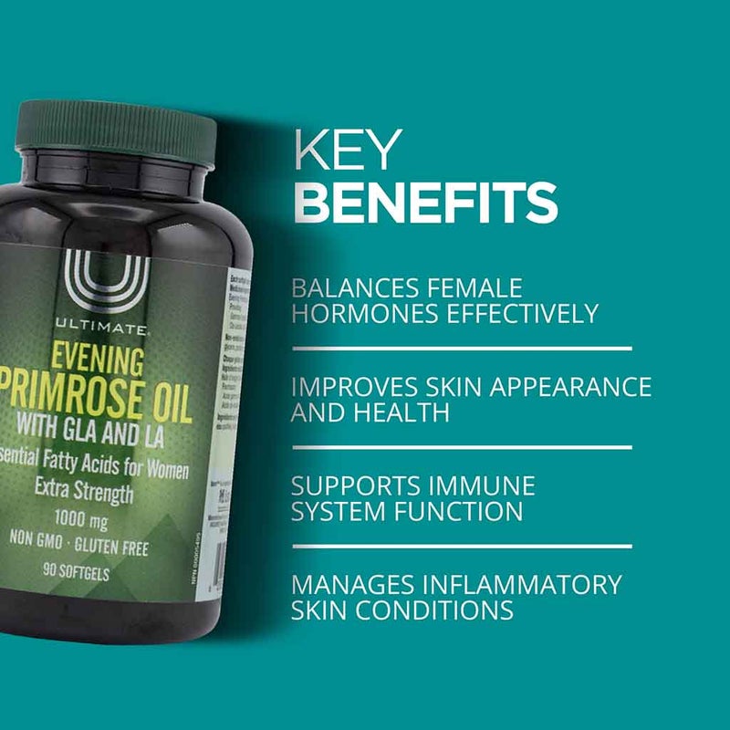 Ultimate Evening Primrose Oil 1000mg Softgels, Pack of 90's