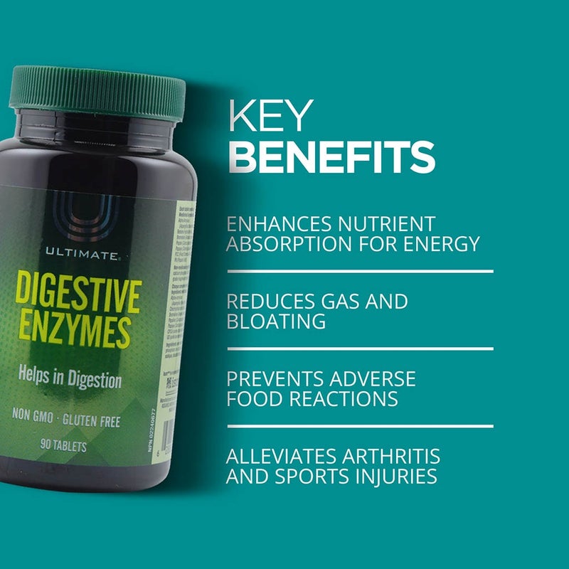 Ultimate Digestive Enzymes Supplement Tablets, Pack of 90's