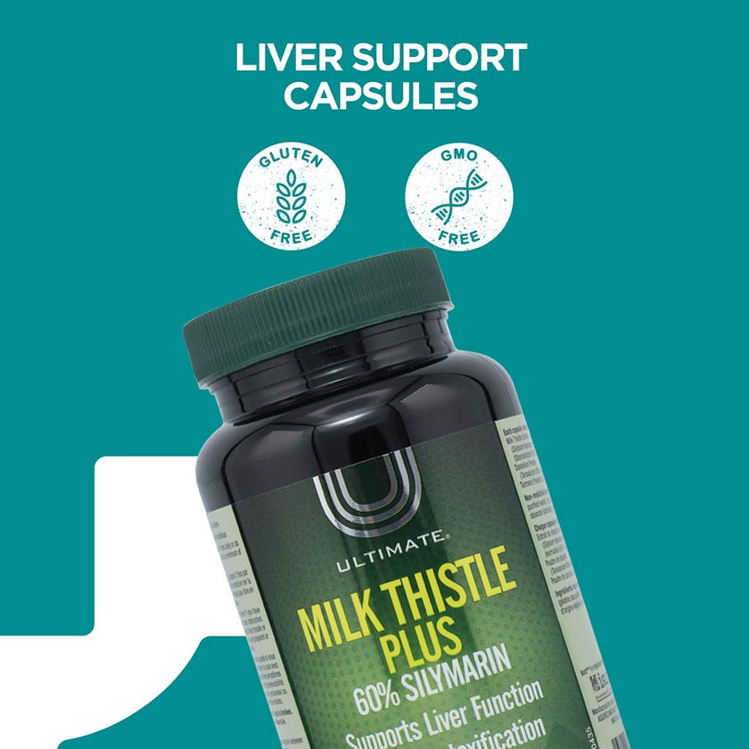 Ultimate Milk Thistle Plus Liver Support Supplement Capsules, Pack of 60's