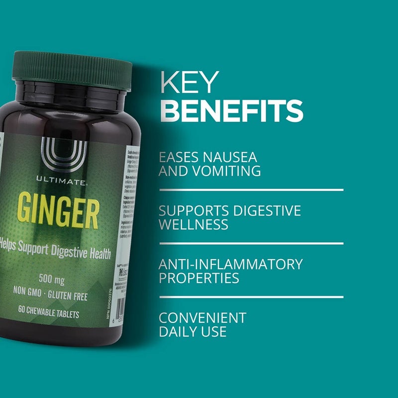 Ultimate Ginger Chewable Tablets, Pack of 60's