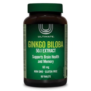 Ultimate Ginkgo Biloba 60mg Supplement Tablets, Pack of 90's