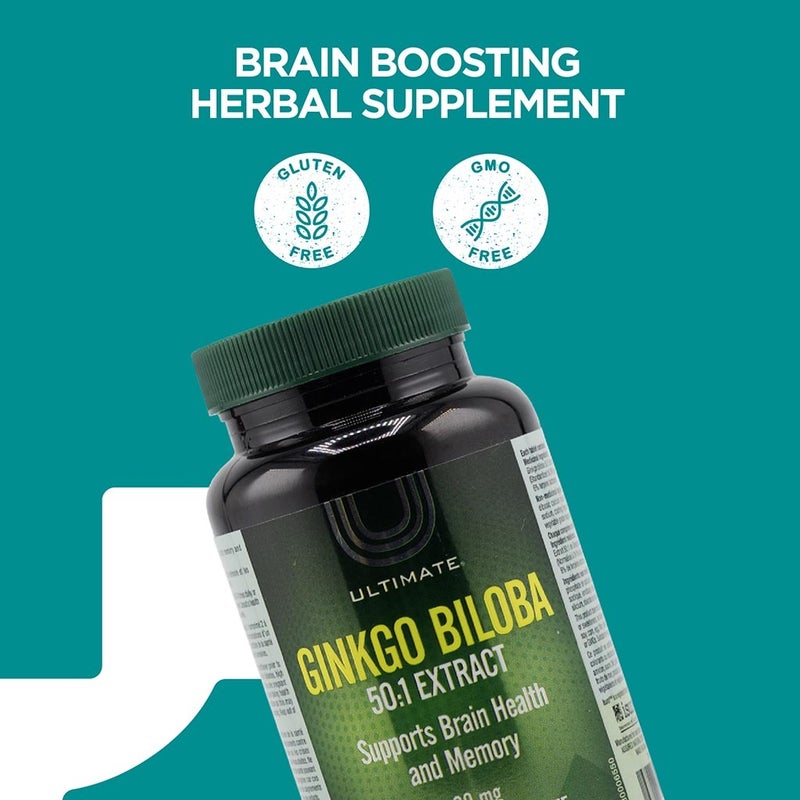 Ultimate Ginkgo Biloba 60mg Supplement Tablets, Pack of 90's