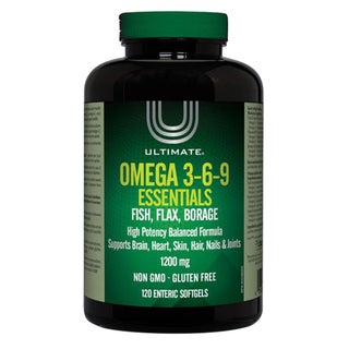 Ultimate Omega 3 6 9 Essentials Fish Oil, Flax seed, Borage Oil Supplement Softgels, Pack of 120's