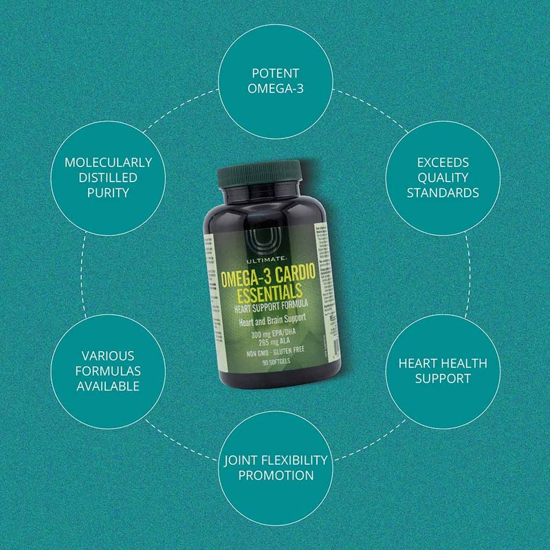 Ultimate Omega 3 Cardio Essentials Softgels, Pack of 90’s