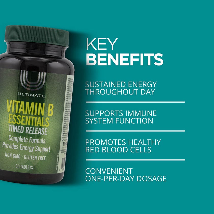 Ultimate Vitamin B 100 Essentials Supplement Tablets, Pack of 60’s