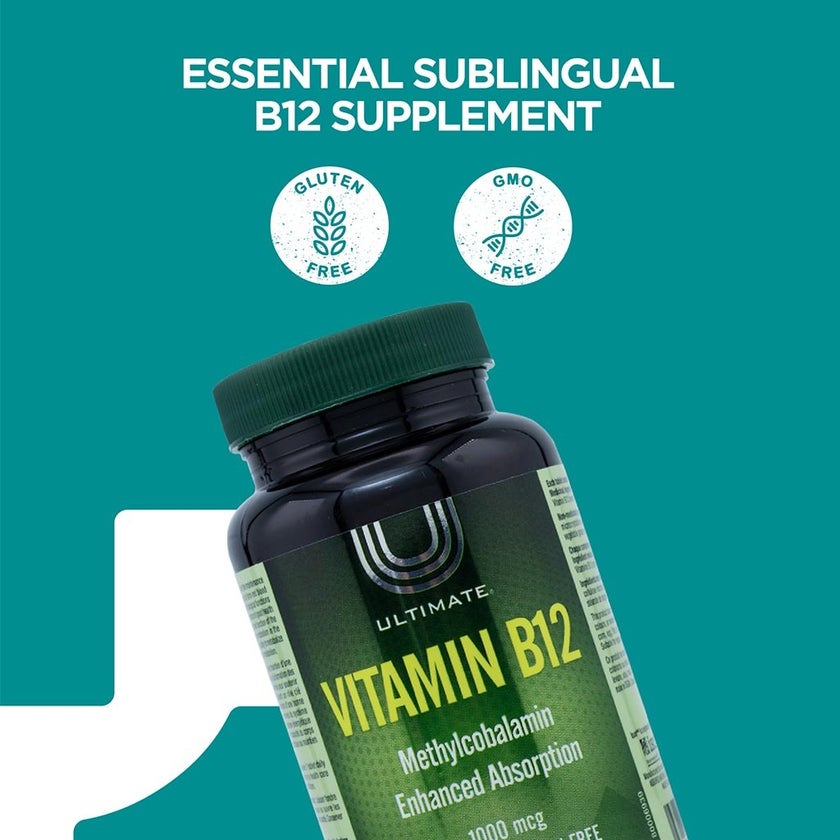 Ultimate Vitamin B12 1000mcg Methylcobalamin Sublingual Tablets, Pack of 80's
