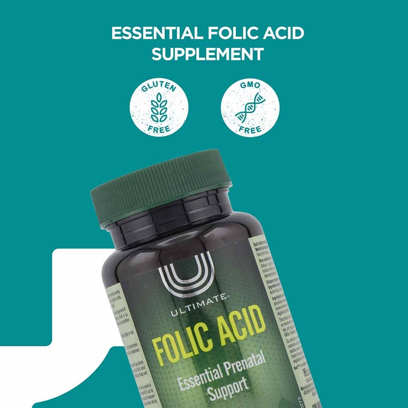 Ultimate Folic Acid 400mcg Prenatal Supplement Tablets, Pack of 90's