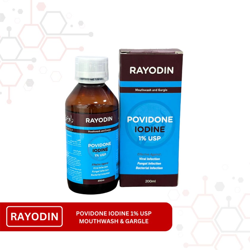 Rayodin Povidone Iodine 1% Mouthwash & Gargle 200ml