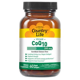 Country Life Vegan CoQ10 200mg Softgels, Pack of 60's