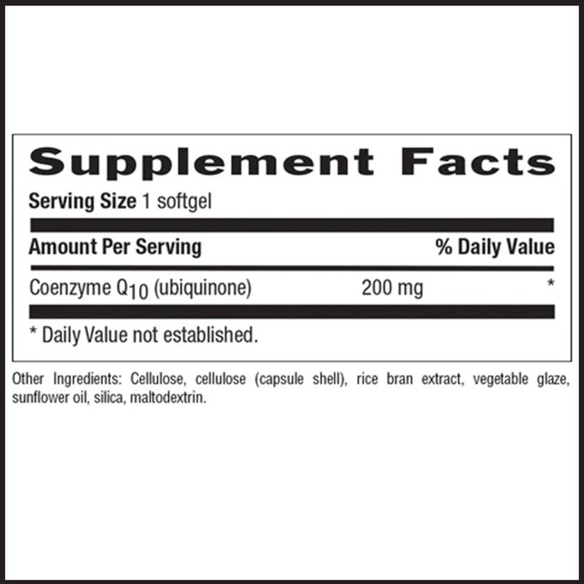 Country Life Vegan CoQ10 200mg Softgels, Pack of 60's