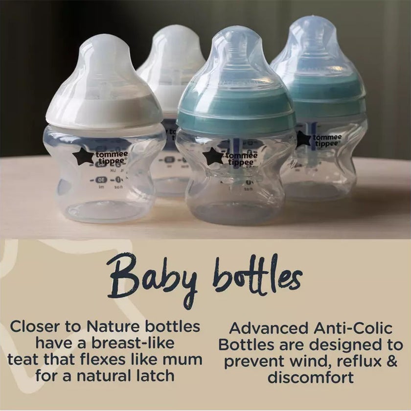 Tommee Tippee Closer To Nature Complete Infant Feeding Set With Electric Steam Sterilizer For 0+ Months - White Color, Kit of 12 Pieces 