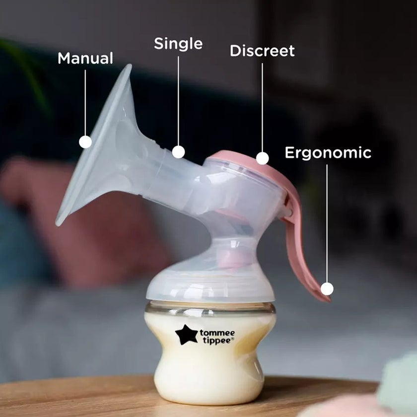 Tommee Tippee Made For Me Single Manual Breast Pump-Pink Color
