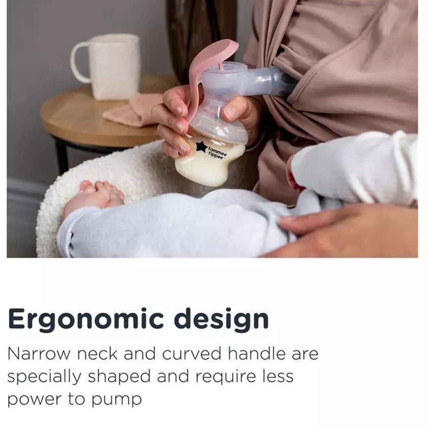 Tommee Tippee Made For Me Single Manual Breast Pump-Pink Color