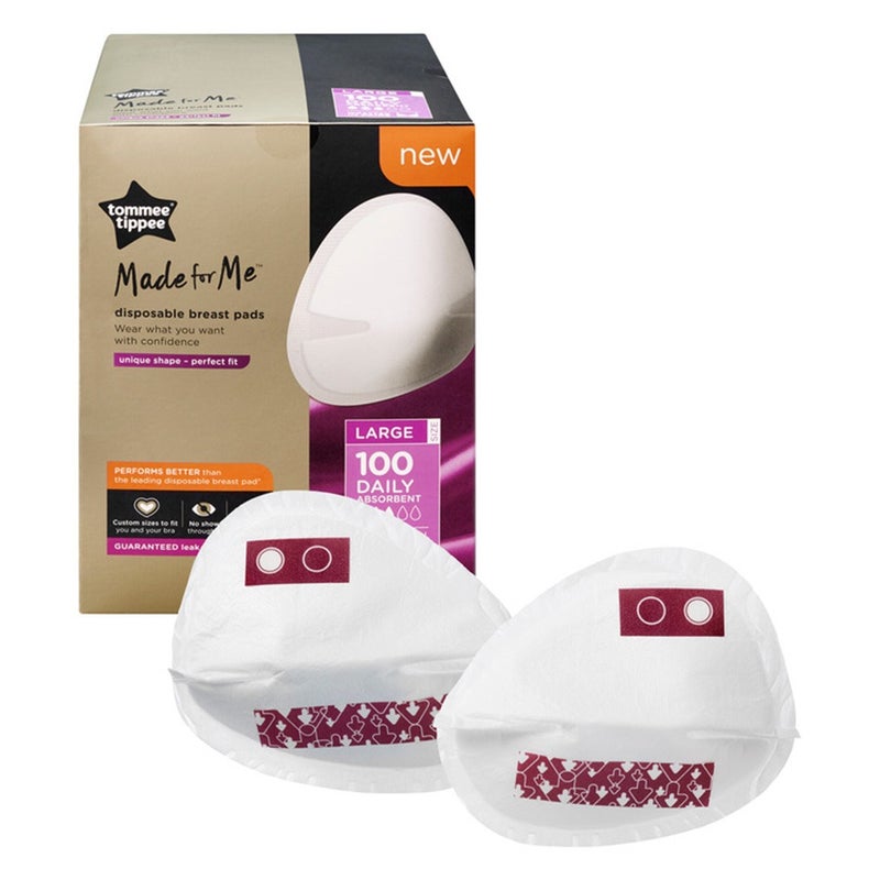 Tommee Tippee Made For Me Disposable Daily Absorbent Breast Pads - Large, Pack of 100’s
