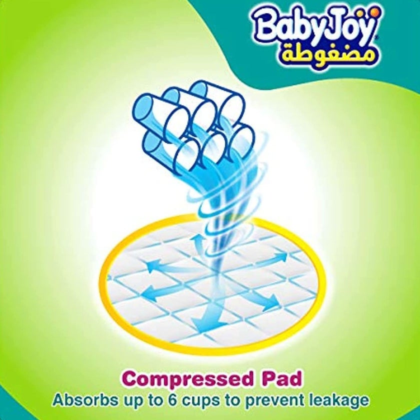 BabyJoy Compressed Diamond Pad Baby Diapers, Size 7, For 18+Kg Baby, Pack of 42's