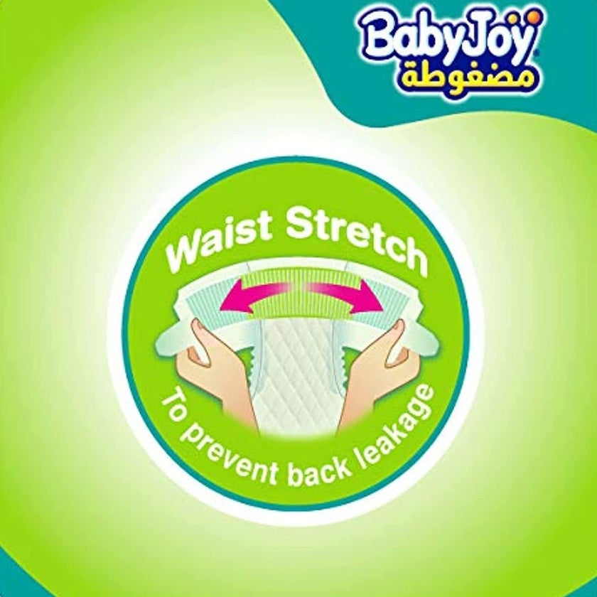 BabyJoy Compressed Diamond Pad Baby Diapers, Size 7, For 18+Kg Baby, Pack of 42's