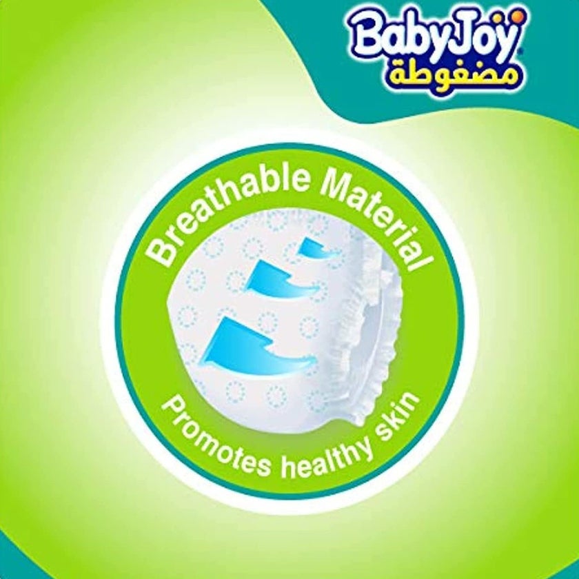 BabyJoy Compressed Diamond Pad Baby Diapers, Size 7, For 18+Kg Baby, Pack of 42's