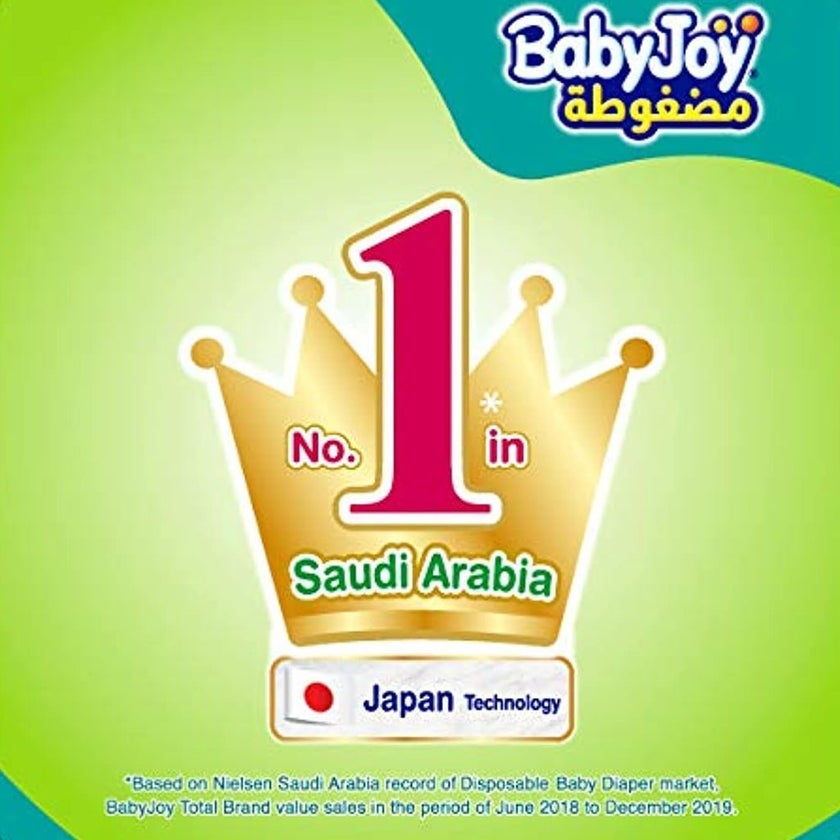 BabyJoy Compressed Diamond Pad Baby Diapers, Size 7, For 18+Kg Baby, Pack of 42's