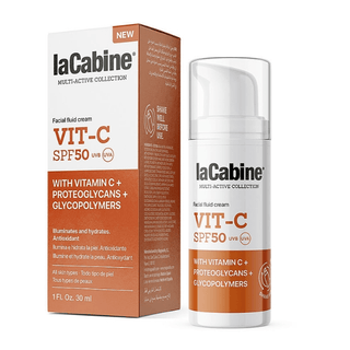 Lacabine Vit-C Illuminating & Hydrating Antioxidant Fluid Facial Cream With Vitamin C & SPF50 For All Skin Types 30ml