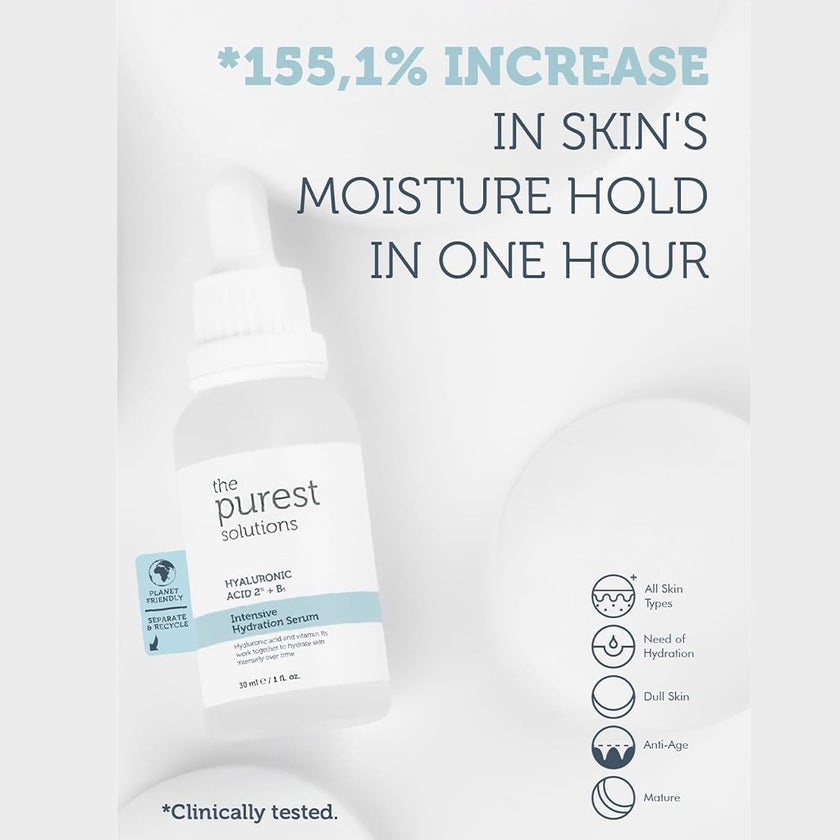 The Purest Solutions Hyaluronic Acid 2% + B5 Intensive Hydration Facial Serum 30ml