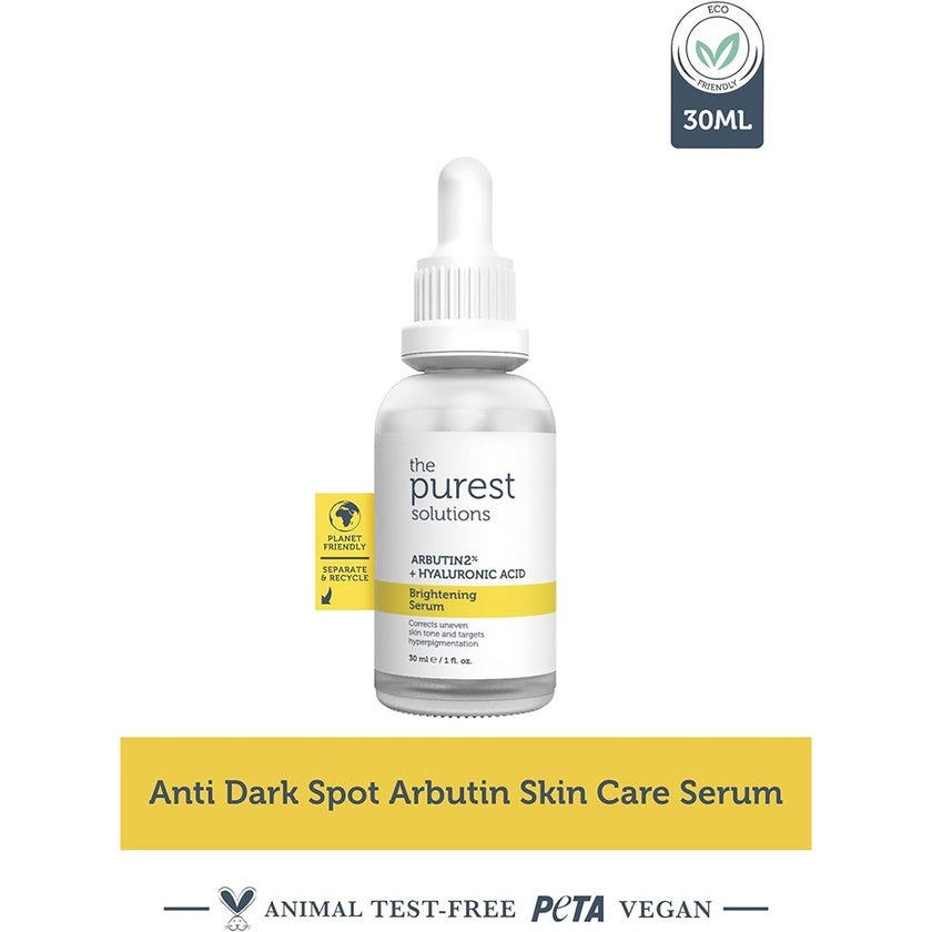 The Purest Solutions Arbutin 2% + Hyaluronic Acid Brightening Facial Serum 30ml