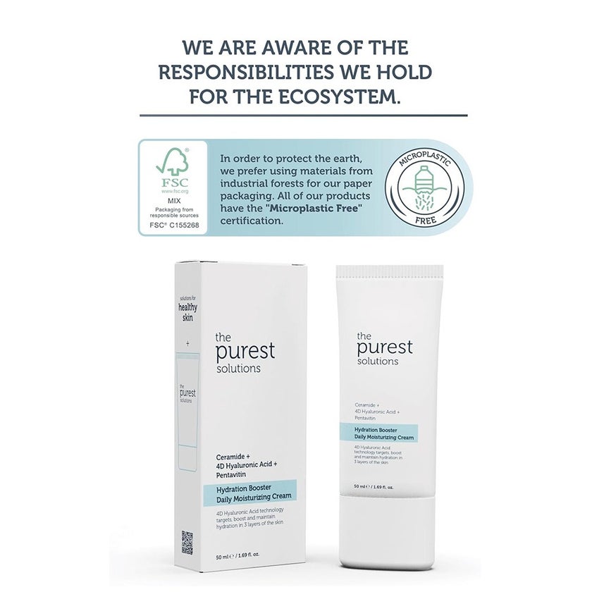 The Purest Solutions Ceramide + 4D Hyaluronic Acid + Pentavitin Hydration Booster Daily Moisturizing Cream 50ml