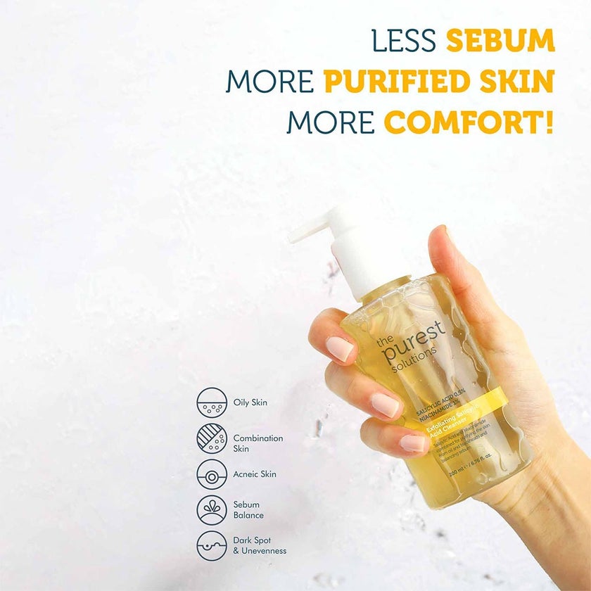The Purest Solutions 0.5% Salicylic Acid & 1% Niacinamide Exfoliating Salicylic Acid Cleanser 200ml