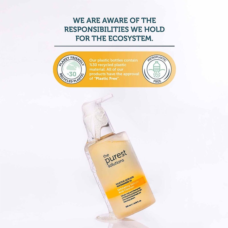 The Purest Solutions 0.5% Salicylic Acid & 1% Niacinamide Exfoliating Salicylic Acid Cleanser 200ml