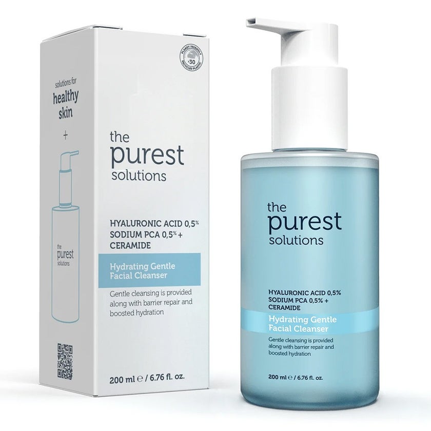 The Purest Solutions 0.5% Hyaluronic Acid 0.5% Sodium PCA + Ceramide Hydrating Gentle Facial Cleanser 200ml
