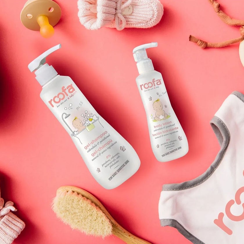 Roofa Soft Gel Baby Shampoo With Calendula & Panthenol For Sensitive Skin 500ml