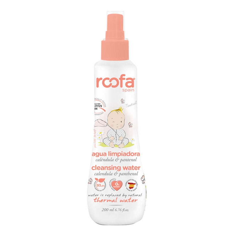 Roofa Baby Face and Body Cleansing Water With Calendula & Panthenol For Sensitive Skin 200ml