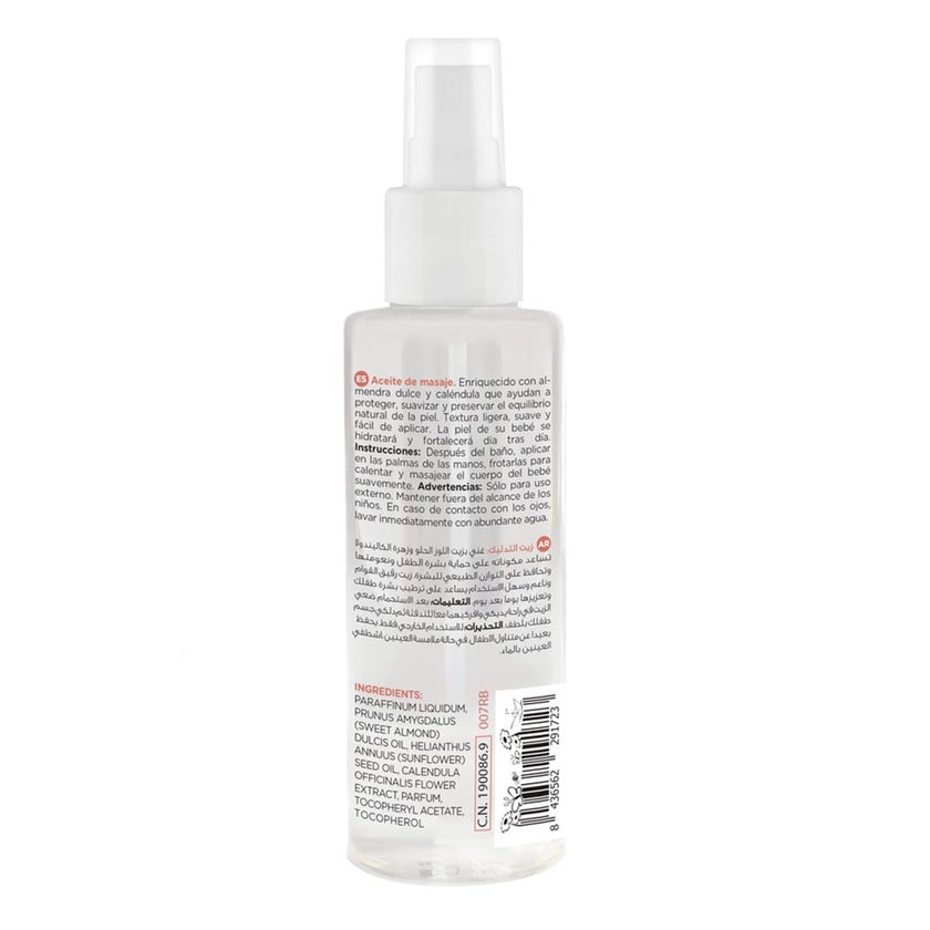 Roofa Baby Body Massage Oil With Calendula & Sweet Almond For Sensitive Skin 100ml