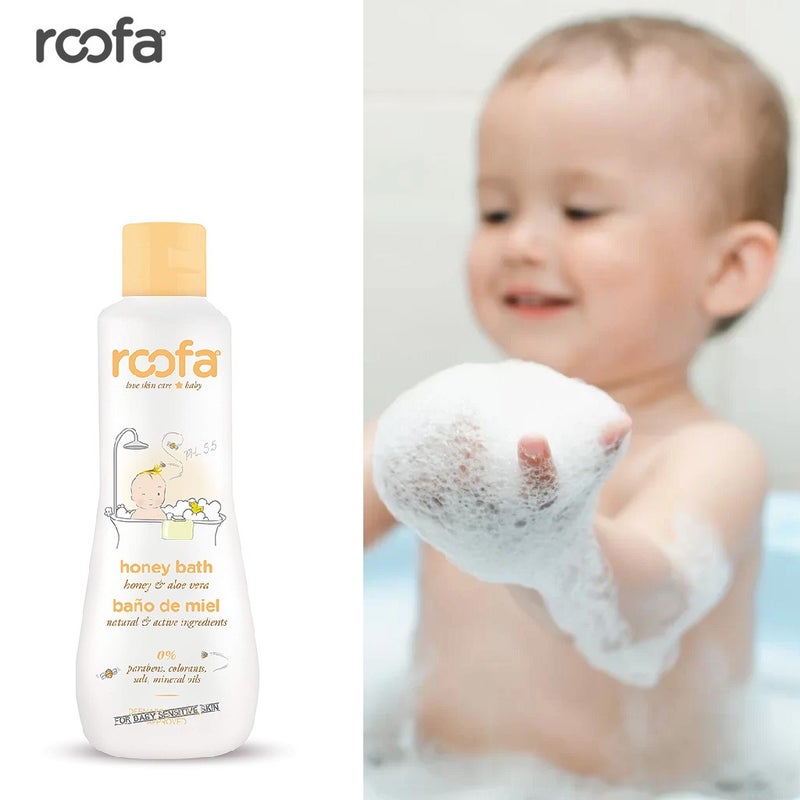 Roofa Baby Honey Bath Gel With Aloe Vera For Sensitive Skin 200ml