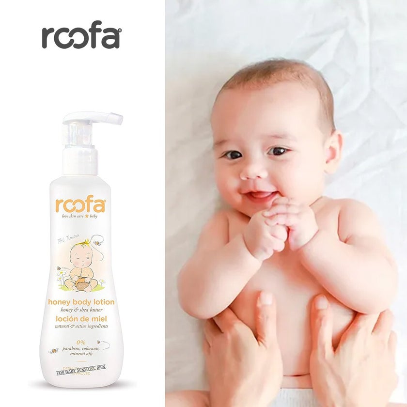 Roofa Baby Moisturizing Honey Body Lotion With Shea Butter For Sensitive Skin 200ml