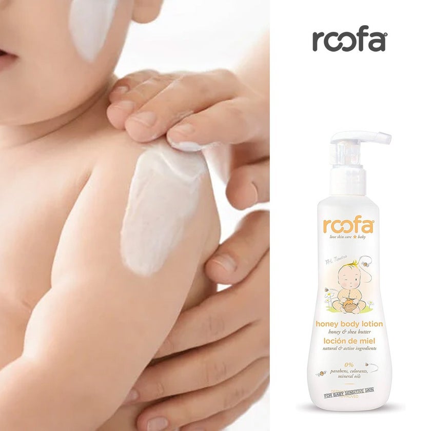 Roofa Baby Moisturizing Honey Body Lotion With Shea Butter For Sensitive Skin 200ml