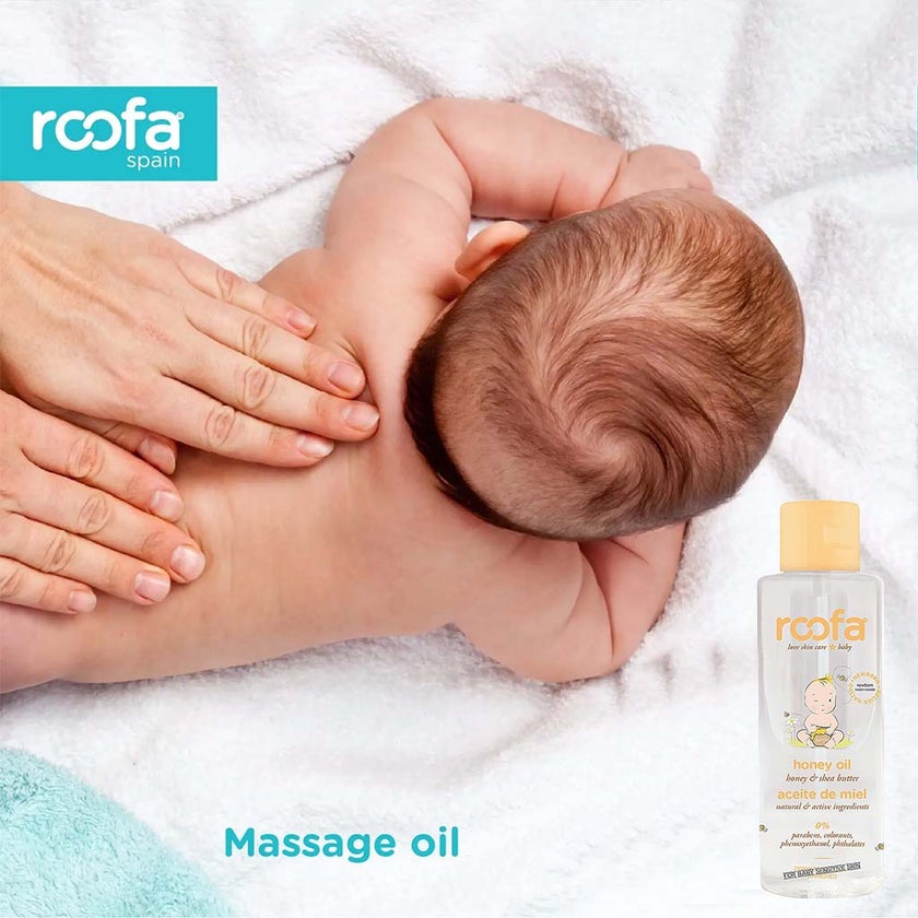 Roofa Baby Honey Massage Oil With Shea Butter For Sensitive Skin 100ml