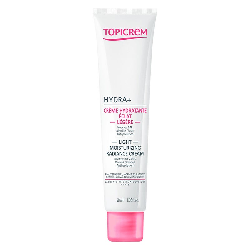 Topicrem Hydra+ Light Moisturizing Radiance Cream For Sensitive & Normal To Combination Skin 40ml