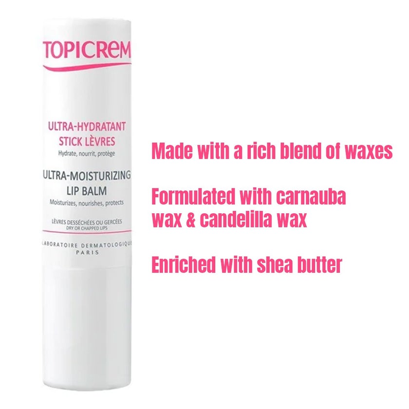 Topicrem Ultra-Moisturizing Lip Balm For Dry And Chapped Lips 5g