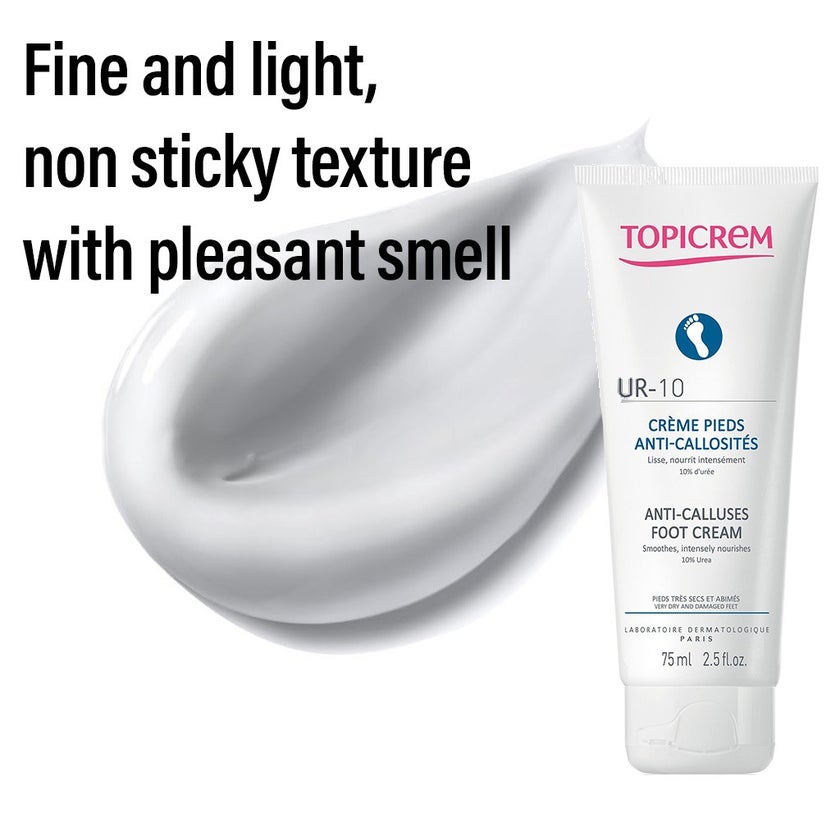 Topicrem UR 10 Anti-Callus Foot Cream For Very Dry And Damaged Feet 75ml