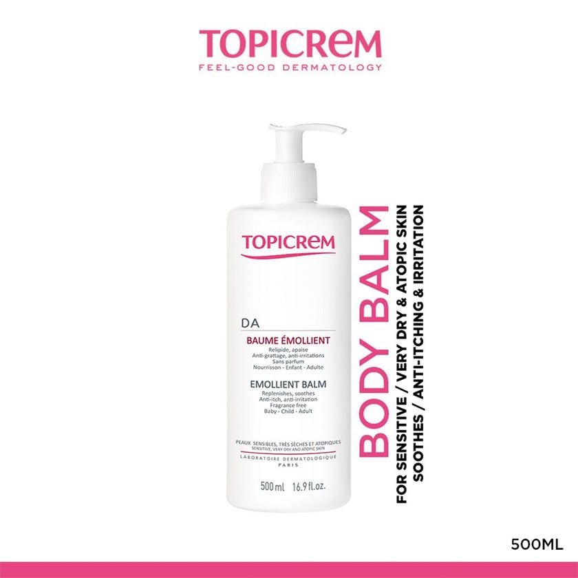 Topicrem DA Emollient Balm For Sensitive, Atopic & Very Dry Skin 500ml